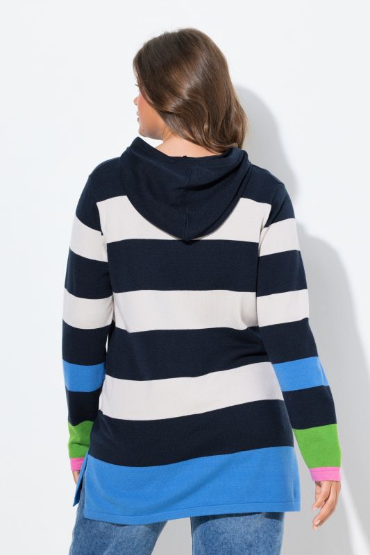Pull en maille, capuche et manches longues
