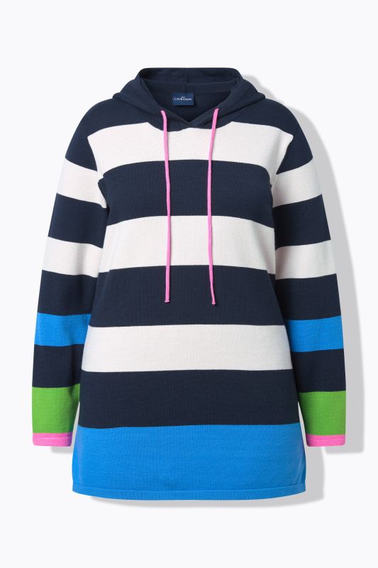 Pull en maille, capuche et manches longues