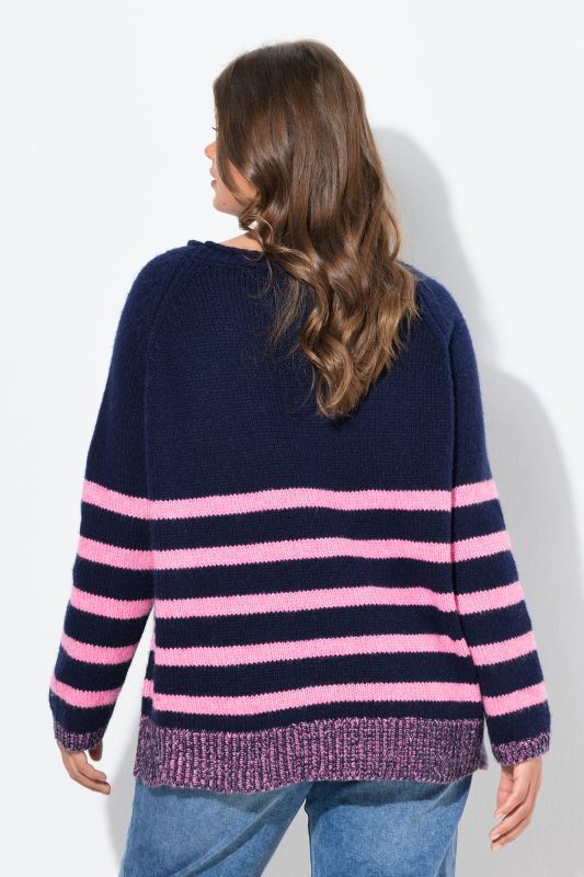Pull en maille, col rond et manches longues