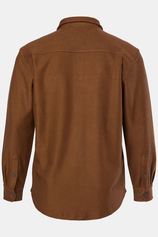 Chemise en molleton JP1880, manches longues et col Kent, coupe Modern Fit - jusqu'au 8&nbsp;XL