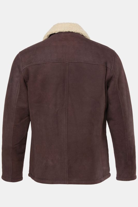 Veste JP 1880 en véritable cuir nappa d'agneau, intérieur doublé peluche - jusqu'au 7 XL