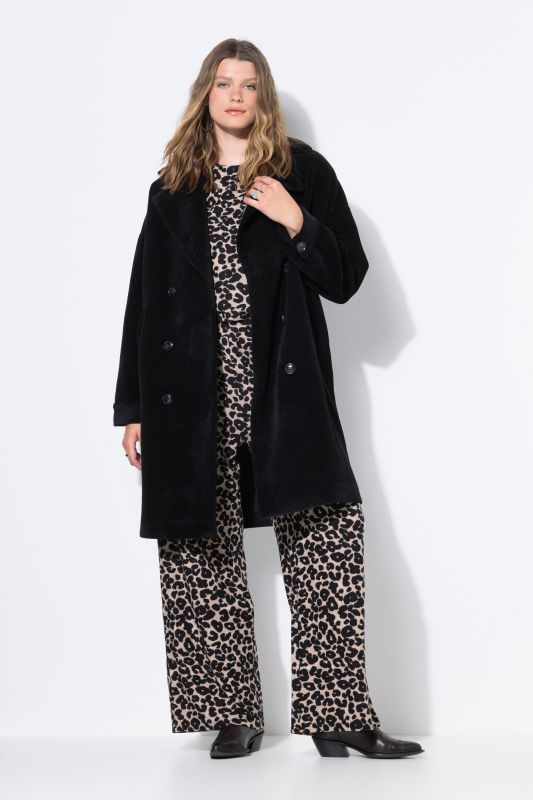Manteau oversize à double patte de boutonnage et col à reversa