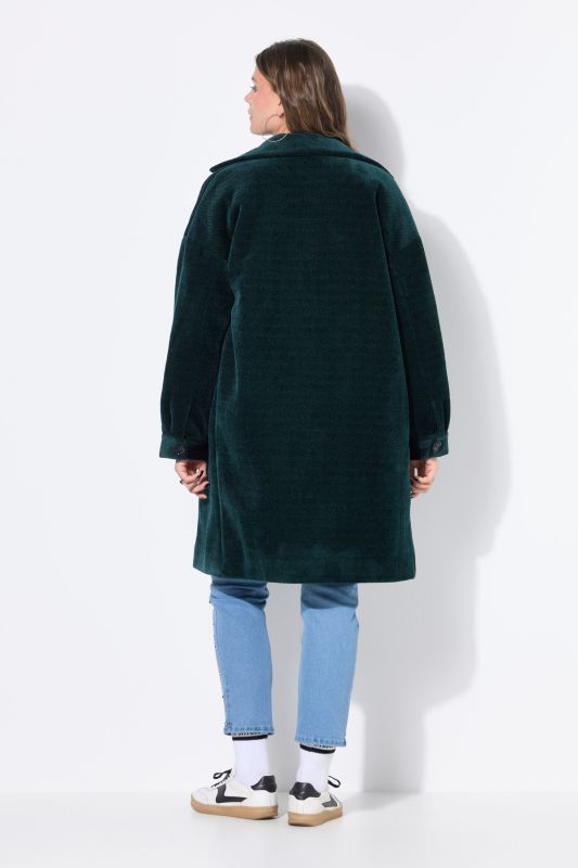 Manteau oversize à double patte de boutonnage et col à reversa