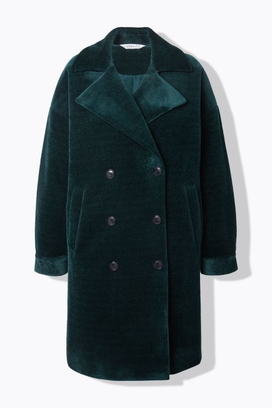 Manteau oversize à double patte de boutonnage et col à reversa