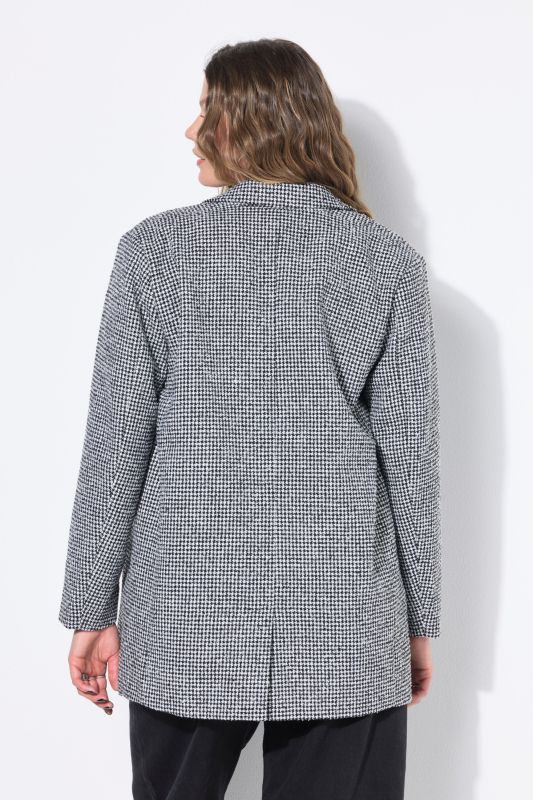 Blazer oversize à motif pied-de-coq