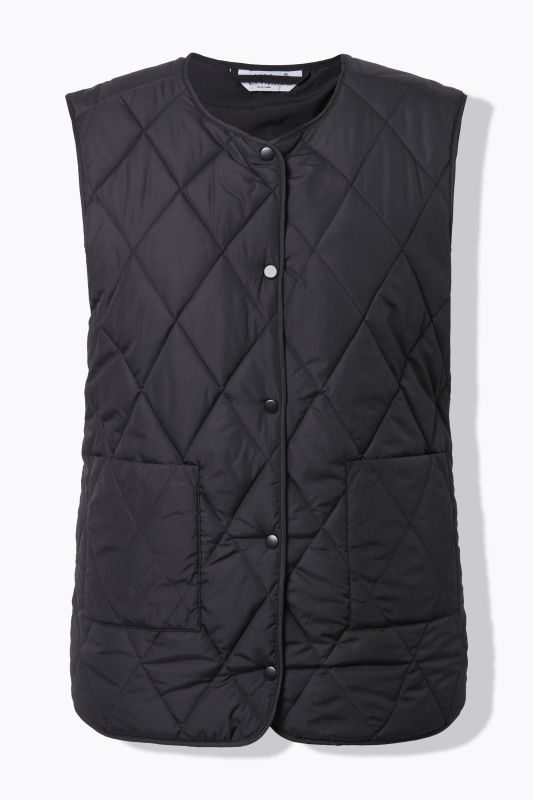 Gilet matelassé léger coupe oversize, avec boutons-pression