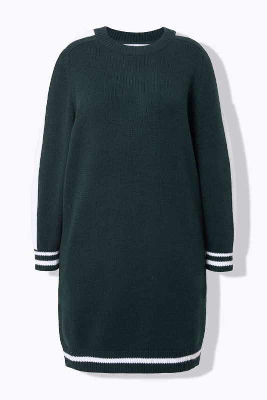 Robe en maille coupe oversize, manches longues raglan