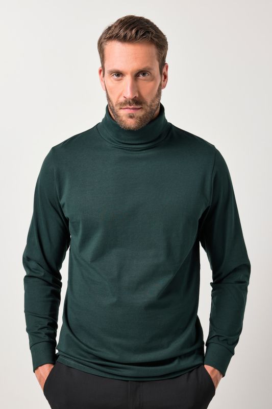 T-shirt à col roulé JP 1880, collection Basic, tissu jersey et manches longues - jusqu'au 7 XL