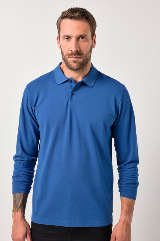 Polo JP 1880 en piqué, manches longues, collection Basic - jusqu'au 8 XL