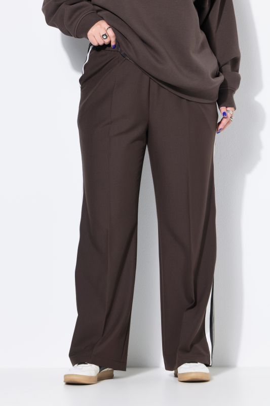 Pantalon, coupe Straight Wide Legs. Bandes fantaisies sur les côtés