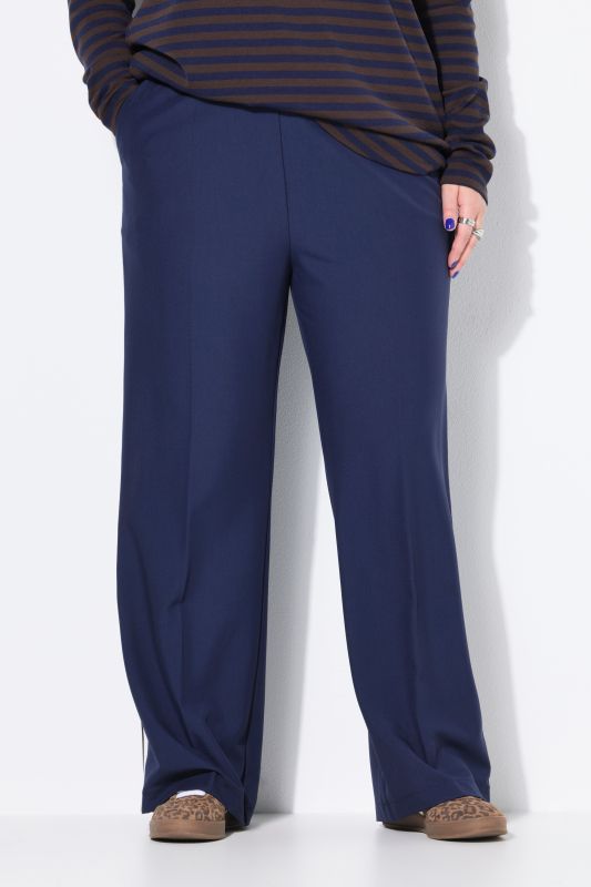 Pantalon, coupe Straight Wide Legs. Bandes fantaisies sur les côtés