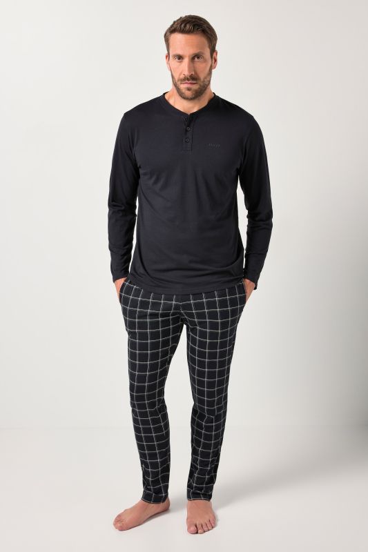 Pyjama JP 1880, collection Homewear, 2 pièces (T-shirt + pantalon à carreaux) - jusqu'au 8 XL