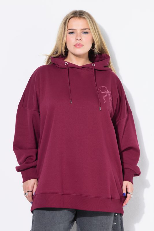 Sweat-shirt à capuche oversize, imprimé nœuds