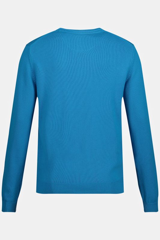 Pull en coton à col rond, broderie JP1880
