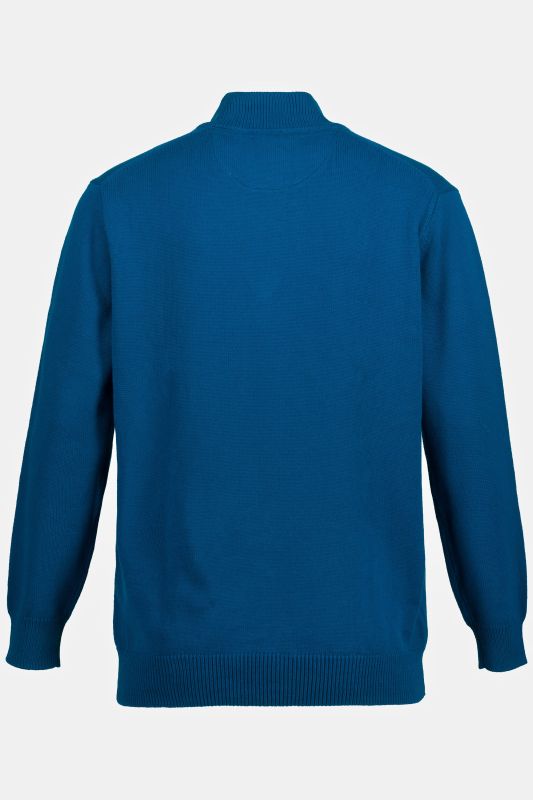 Pull camionneur en maille  à col montant, manches longues et fermeture Éclair.