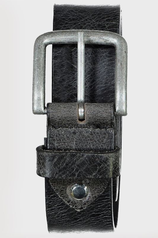 Ceinture en cuir , boucle en métal, largeur 4 cm