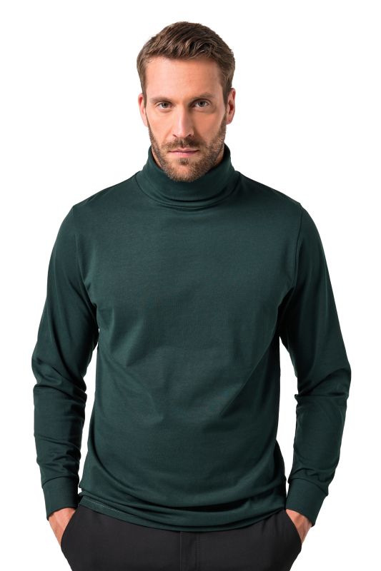T-shirt à col roulé JP 1880, collection Basic, tissu jersey et manches longues - jusqu'au 7 XL
