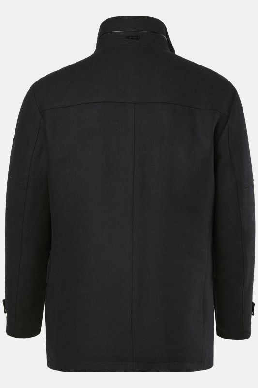 Veste en laine  mélangée déperlante avec empiècement à chevrons et col montant
