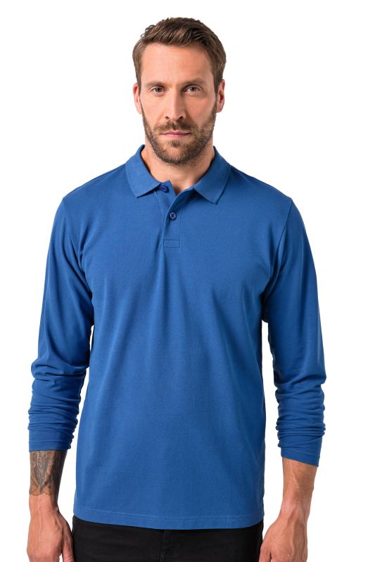 Polo JP 1880 en piqué, manches longues, collection Basic - jusqu'au 8 XL