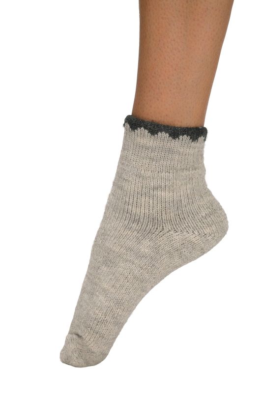 Chaussettes alpaga-laine, côtes ne serrant pas la jambe