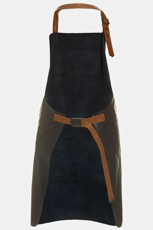 Tablier de cuisine, en cuir de buffle Pull-Up. Ajustable au niveau de la nuque.