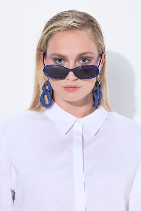 Boucles d'oreilles imposantes, grands maillons, surface matte