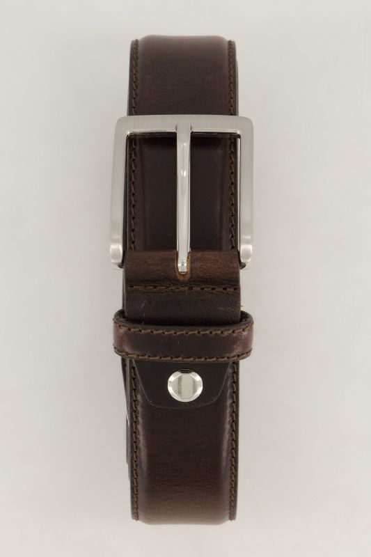 Ceinture en véritable cuir pleine fleur, collection Business - jusqu'à 170 cm