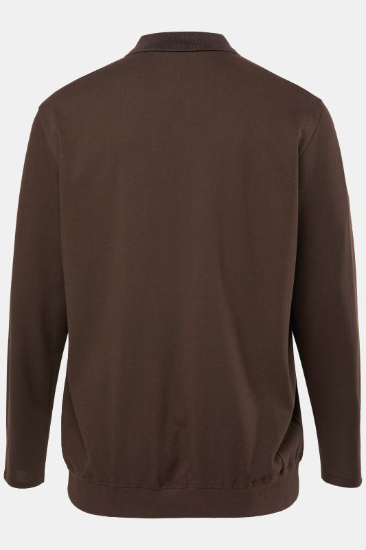 Polo JP 1880 ventre confort, coupe Basic, manches longues et tissu piqué - du XXL au 8&nbsp