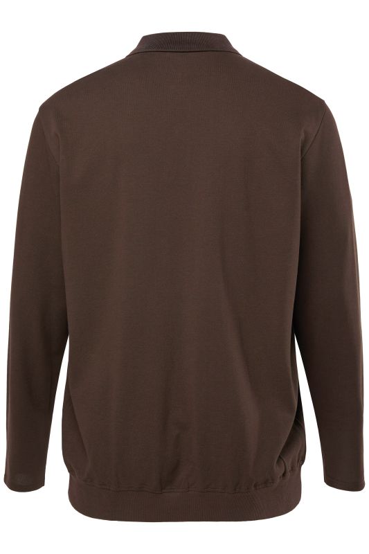 Polo JP 1880 ventre confort, coupe Basic, manches longues et tissu piqué - du XXL au 8&nbsp