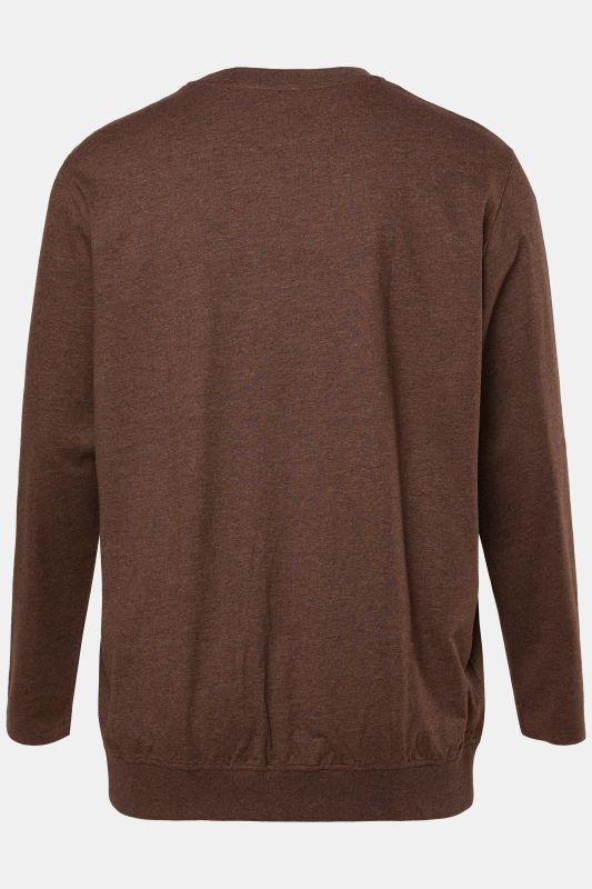 T-shirt manches longues et col rond, ventre confort, collection Basic - jusqu'au 8 XL