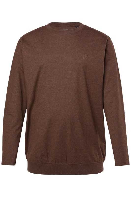 T-shirt manches longues et col rond, ventre confort, collection Basic - jusqu'au 8 XL