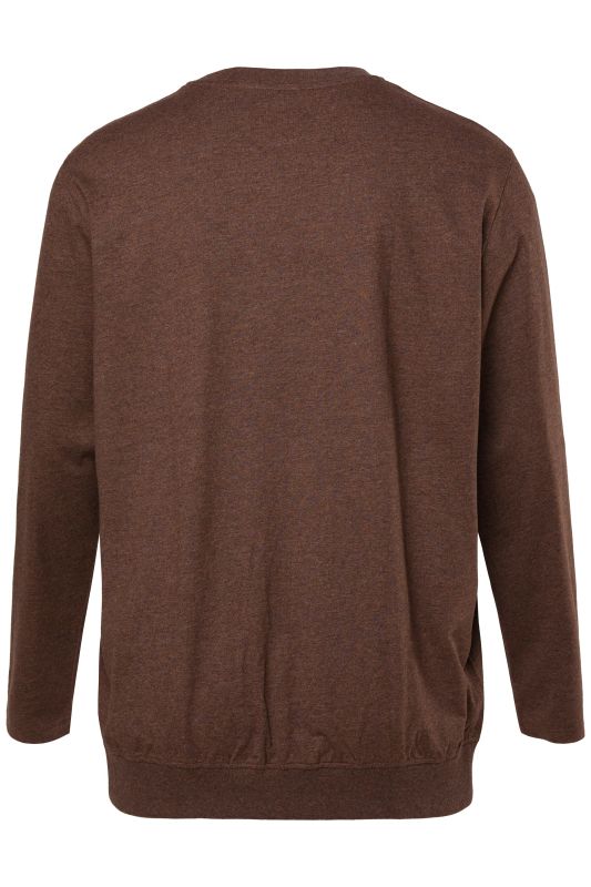 T-shirt manches longues et col rond, ventre confort, collection Basic - jusqu'au 8 XL