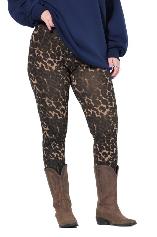 Legging taille haute, imprimé léopard et coupe moulante Tight Fit