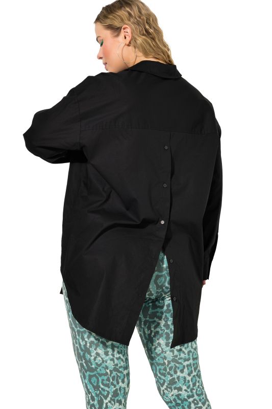 Bouse oversized à manches longues. Patte de boutonnage au dos