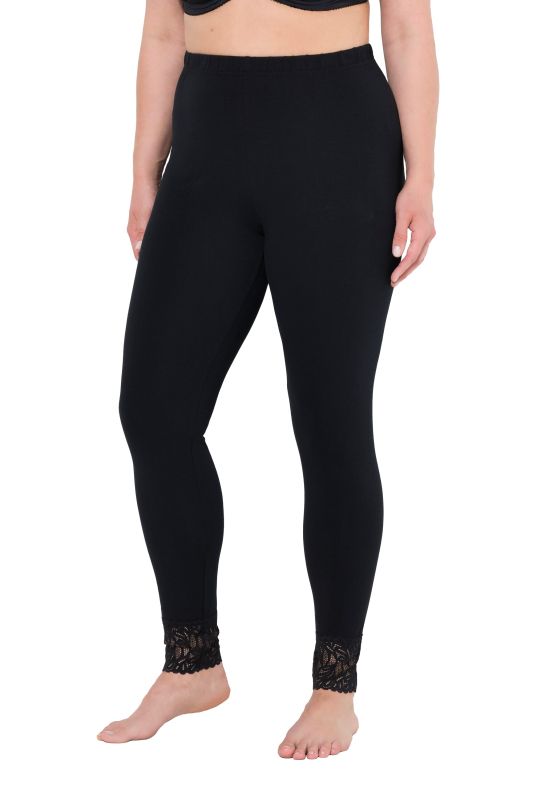 Legging, bas de jambe en dentelle