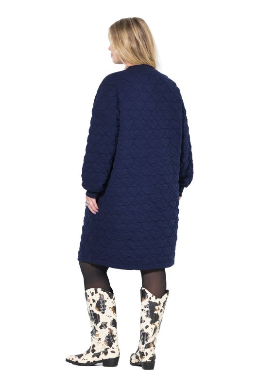Robe mini en molleton, coupe oversize, matelassage CŒURS