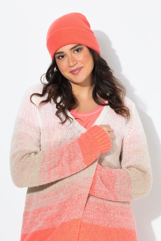Bonnet en maille douce et confortable, large revers