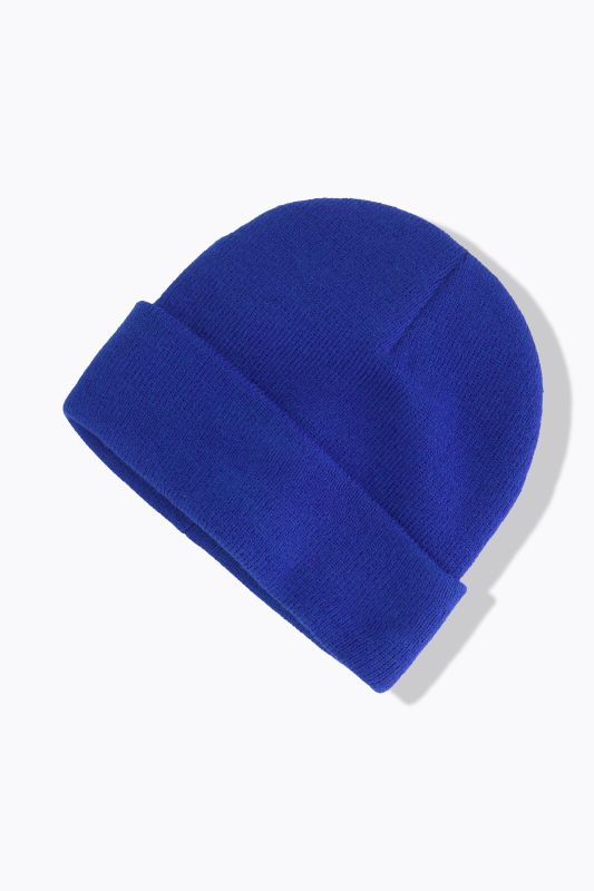 Bonnet en maille douce et confortable, large revers