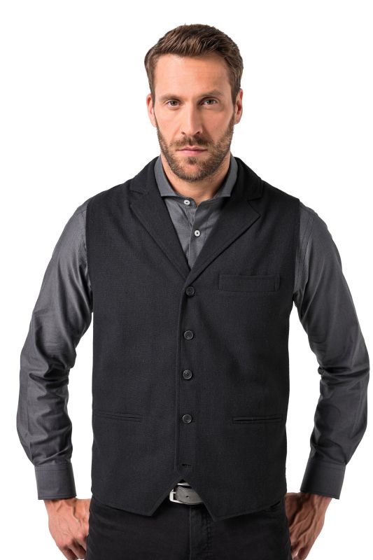 Gilet JP 1880 en tweed, finition FLEXNAMIC®, dos en maille - jusqu'au 7 XL