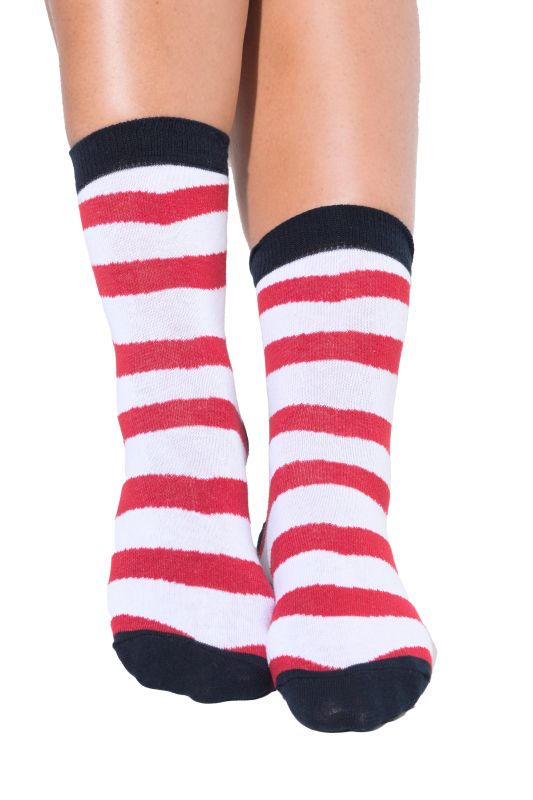 Lot de 2 paires de chaussettes, sucres d'orge/rayures