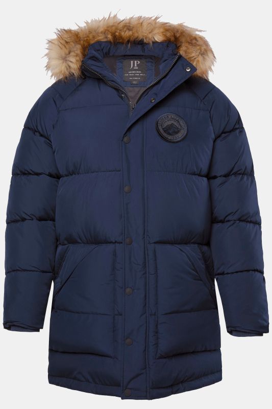 Parka matelassée à capuche JP 1880, flocage et fourrure synthétique - jusqu'au 8 XL