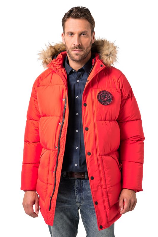 Parka matelassée à capuche JP 1880, flocage et fourrure synthétique - jusqu'au 8 XL