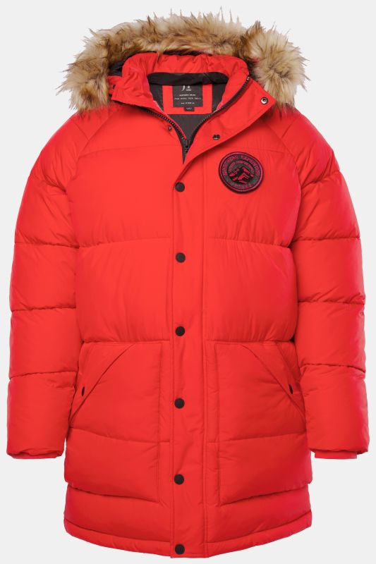 Parka matelassée à capuche JP 1880, flocage et fourrure synthétique - jusqu'au 8 XL