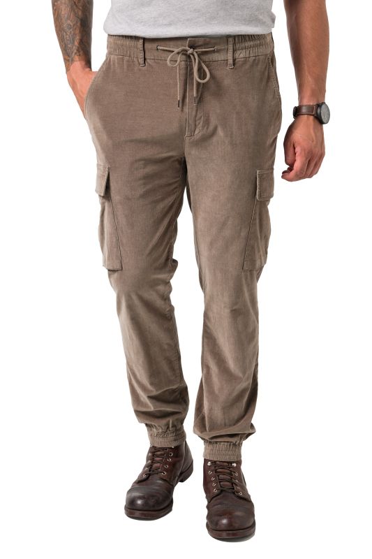 Pantalon cargo JP 1880 en velours côtelé, finition FLEXNAMIC® et nombreuses poches, coupe Straight Fit - jusqu'à la taille 74