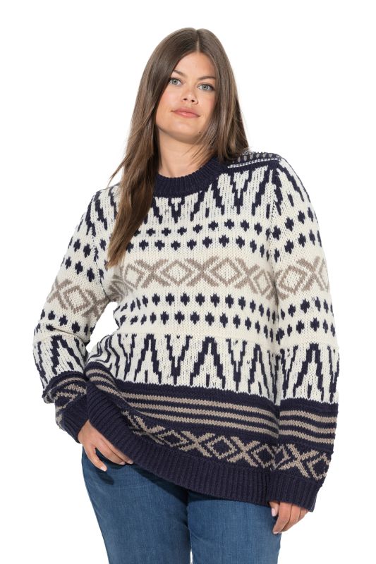 Pull en maille. Manches longues, col camionneur
