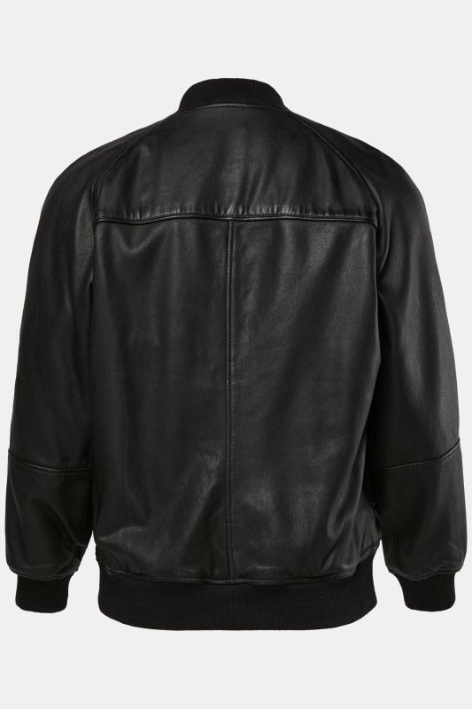 Veste STHUGE en cuir nappa d'agneau, esprit blouson universitaire américain - jusqu'au 7 XL