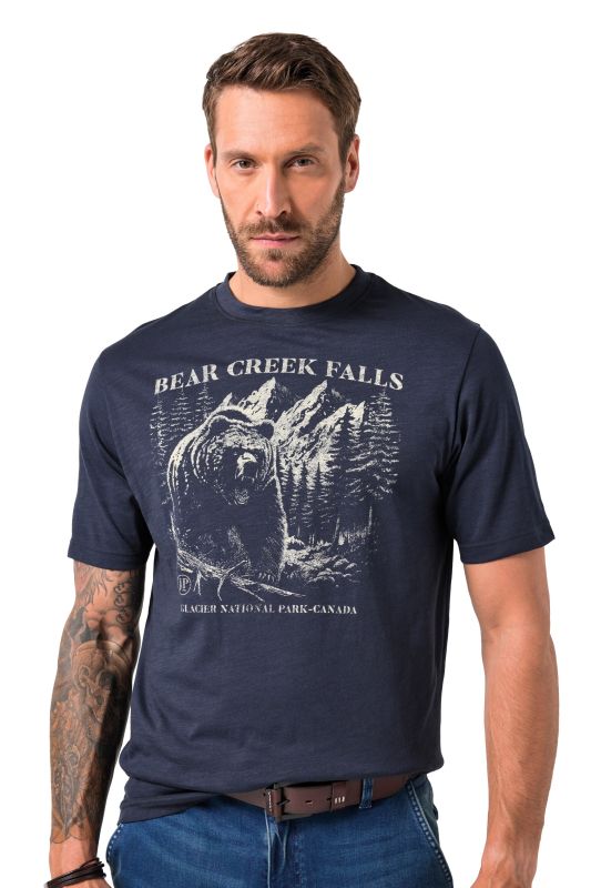 T-shirt JP 1880, manches courtes et imprimé poitrine - jusqu'au 8&nbsp;XL