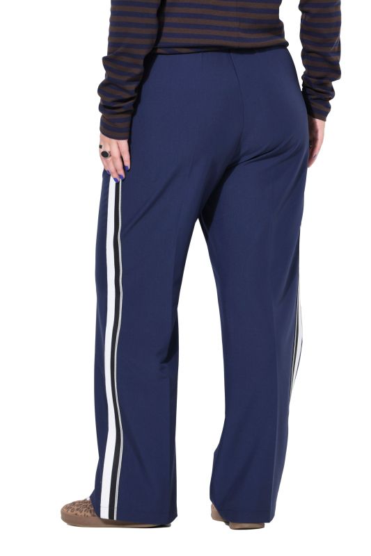 Pantalon, coupe Straight Wide Legs. Bandes fantaisies sur les côtés