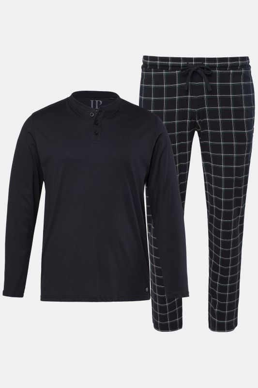 Pyjama JP 1880, collection Homewear, 2 pièces (T-shirt + pantalon à carreaux) - jusqu'au 8 XL