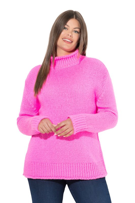 Pull en maille. Manches longues, col roulé